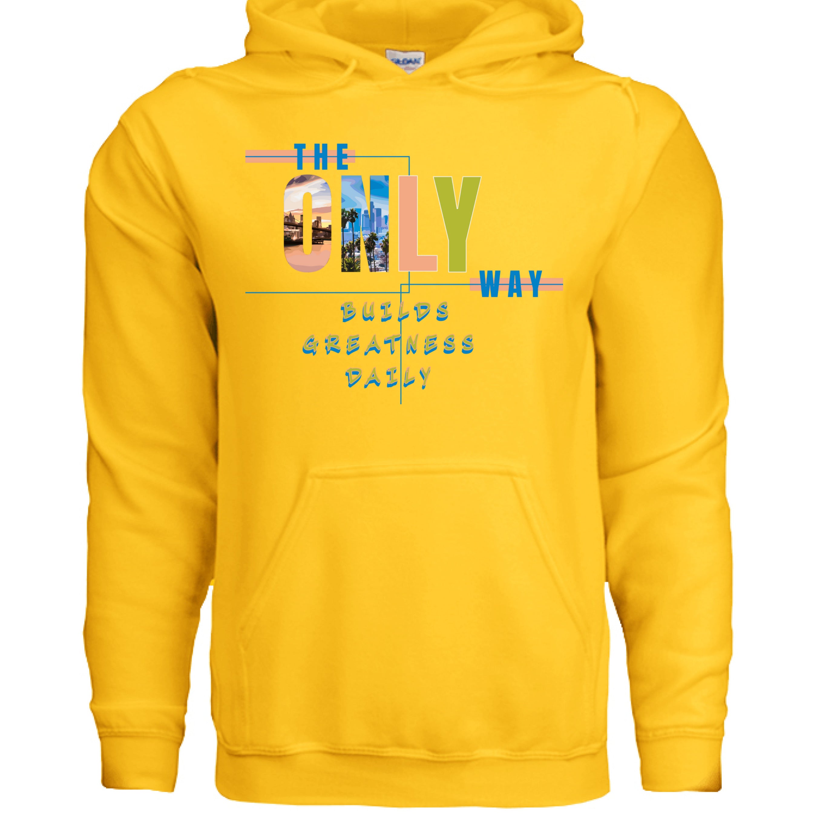 Motivational lifestyle hoodie with bold statement design