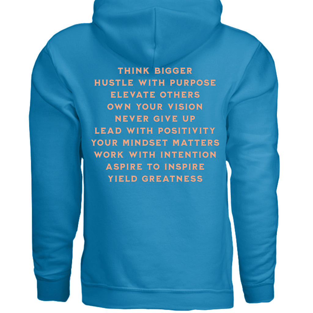 Motivational lifestyle hoodie with bold statement design