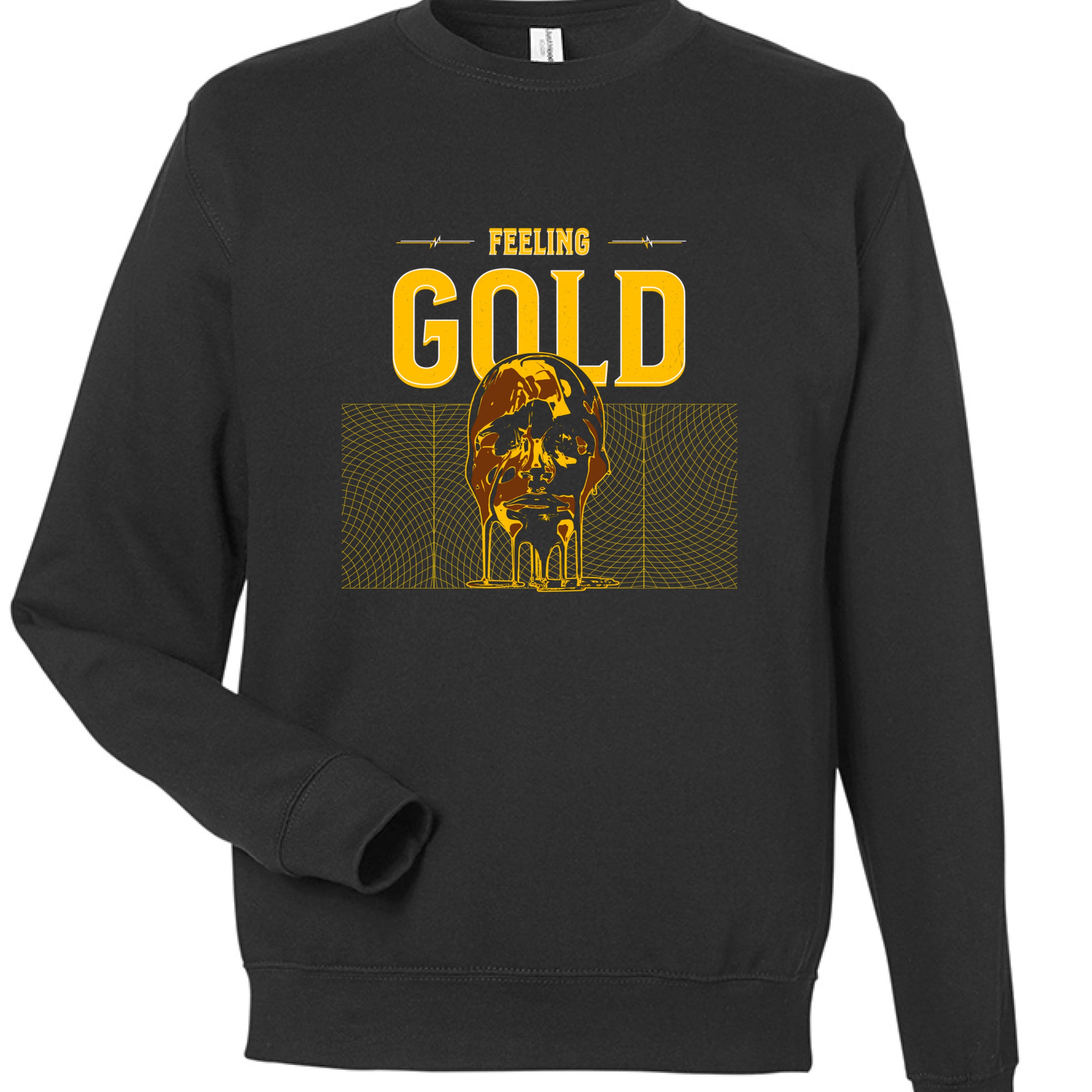 THE ONLY WAY gold crewneck representing confidence and success