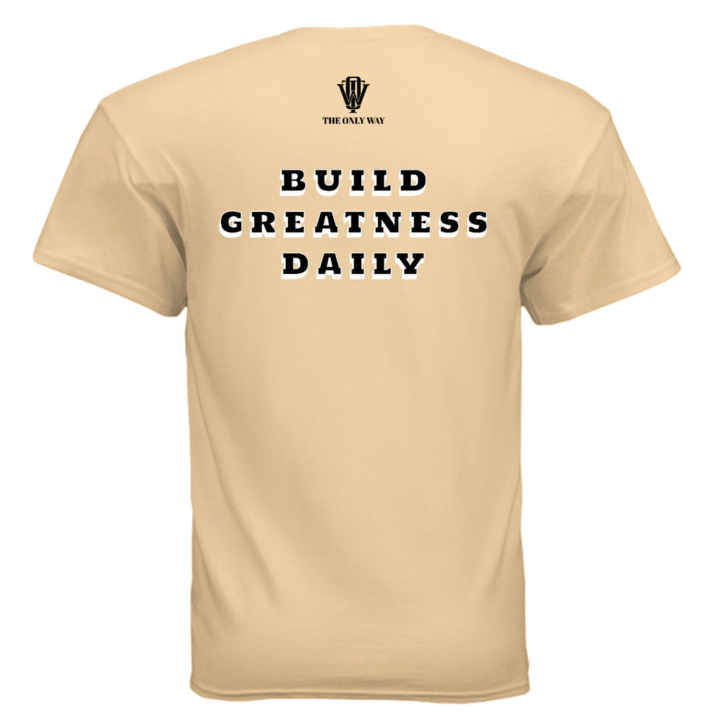 Motivational lifestyle T-shirt with bold statement design
