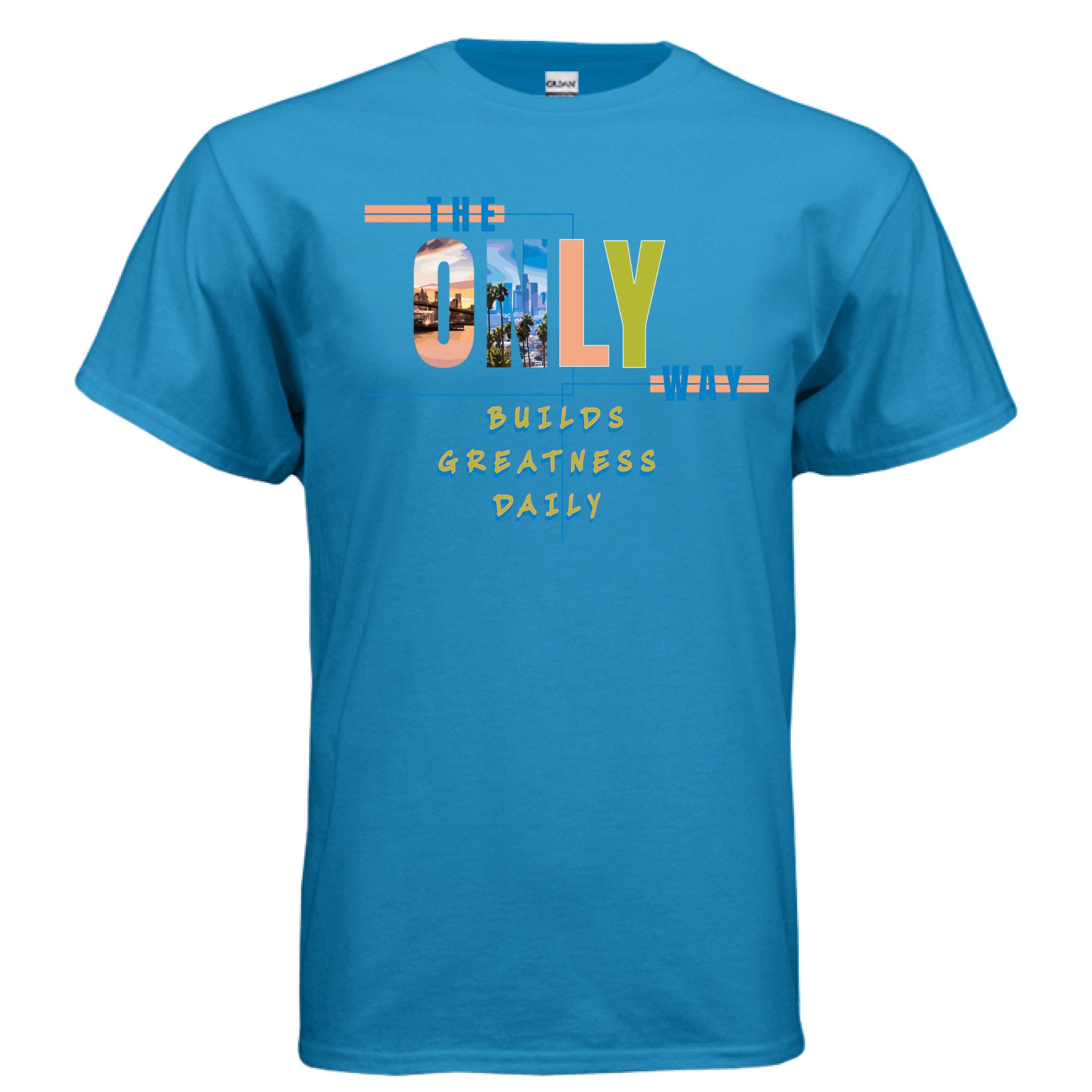 THE ONLY WAY premium inspirational fashion Growth graphic t-shirt