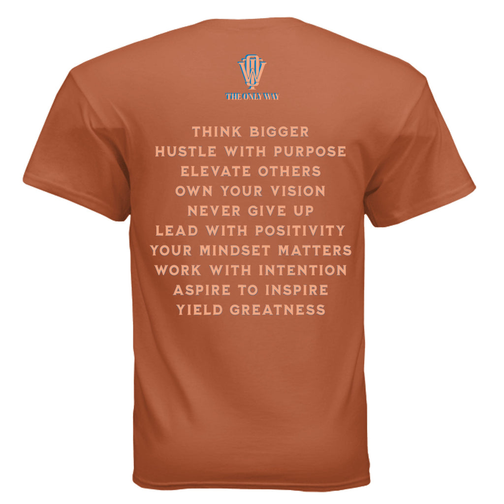 THE ONLY WAY premium inspirational fashion Growth graphic t-shirt